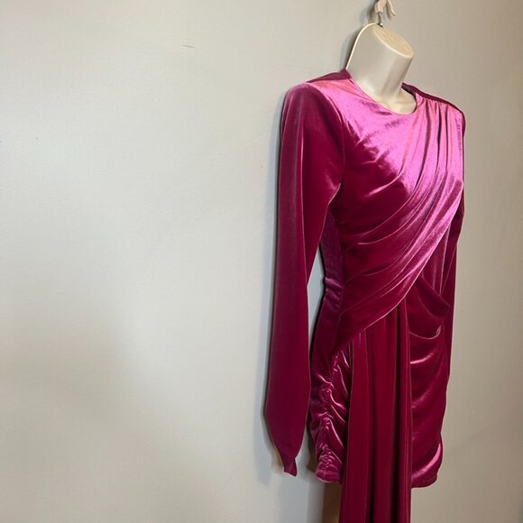Michael Costello X Revolve "Hollie" Velvet Long Sleeve Mini Dress (S) NWT - Picture 6 of 10